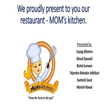 Mom's kitchen business development plan