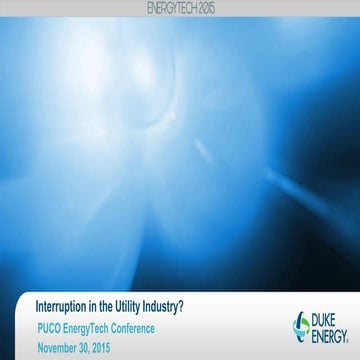 Andrew Ritch: Interruption in the Utility Industry