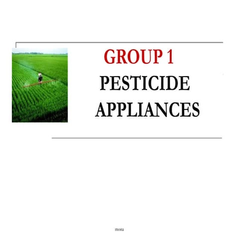 Pesticide application 