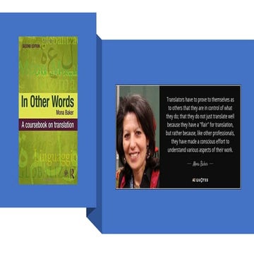 Mona Baker's strategies for translation. Chapter 2