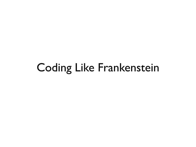 Dr Frankenfunctor and the Monadster