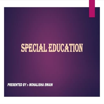 Special education ma 4th semester arts pp