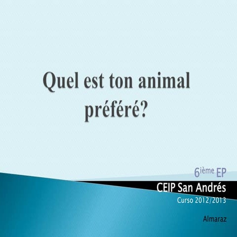 Mon animal préféré | PPTX