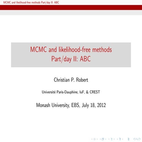 Monash University short course, part II