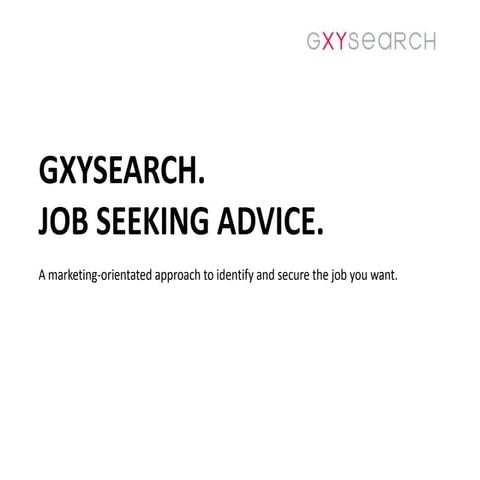 GXYSearch: job seeking advice