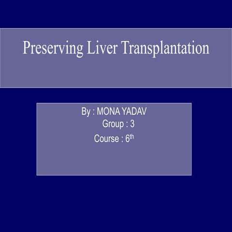 liver transplantation 