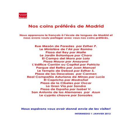 Mon coin préféré de Madrid