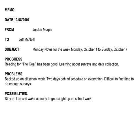 Monday Note for Oct 7, 2007