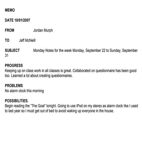 Monday Note for October 1, 2007