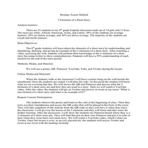 Monday assure method