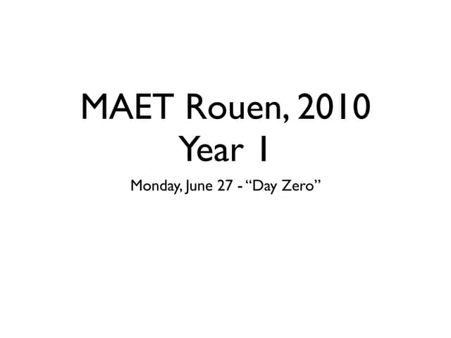 Monday Slides 