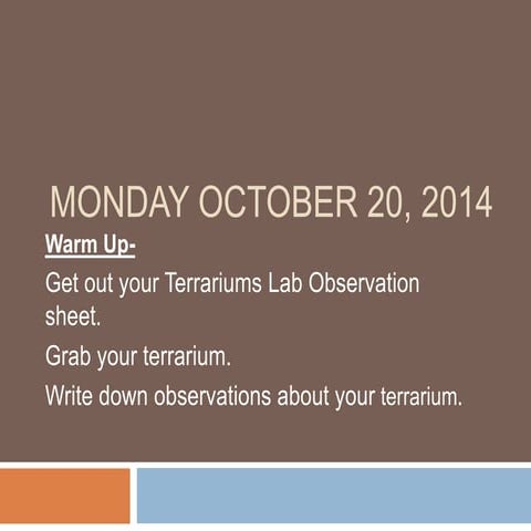 Monday october 20, 2014