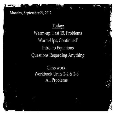Monday, september 24, 2012