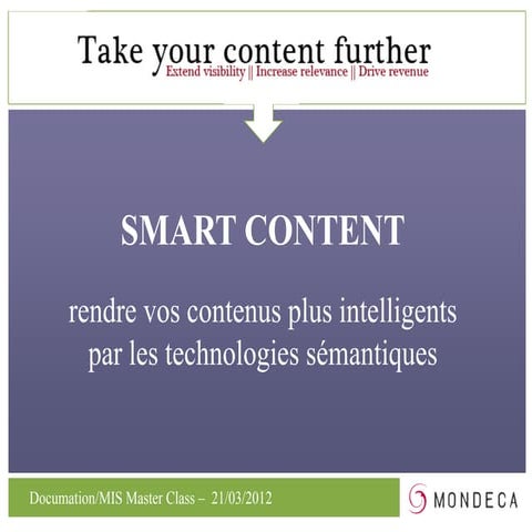 Mondeca SmartContentFactory MIS2012