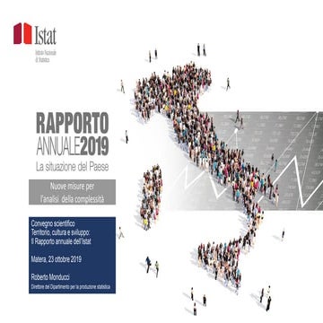 R.Monducci, Rapporto Annuale 2019 La situazione del Paese - Nuove misure per ...