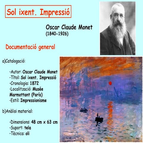 Monet: Sol naixent. Impressió.