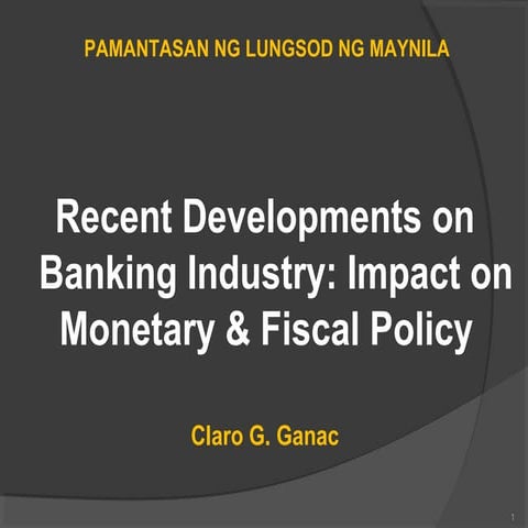 Monetary and fiscal policy response and recent developments