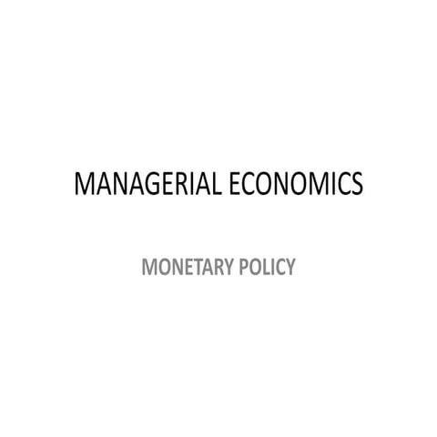 Monetary policy