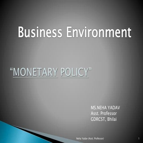 Monetary policy