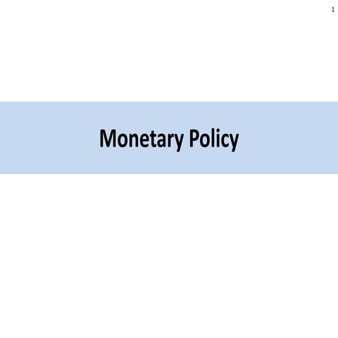 Monetary Policy.ppt management economics