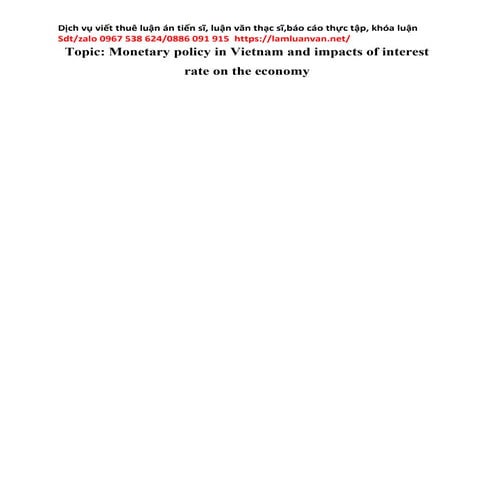 Monetary policy in Vietnam and impacts of interest rate on the economy ...