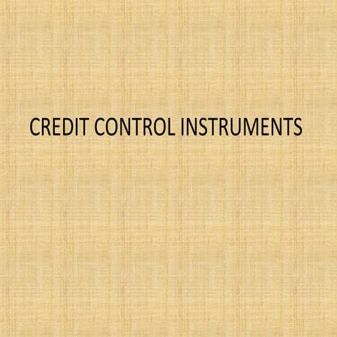 Monetary Policy of India and credit control instruments.ppt