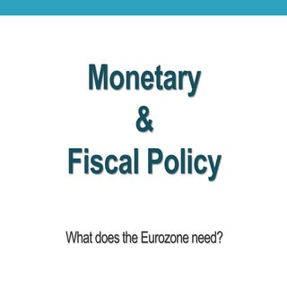 Monetary vs fiscal policy recommend...