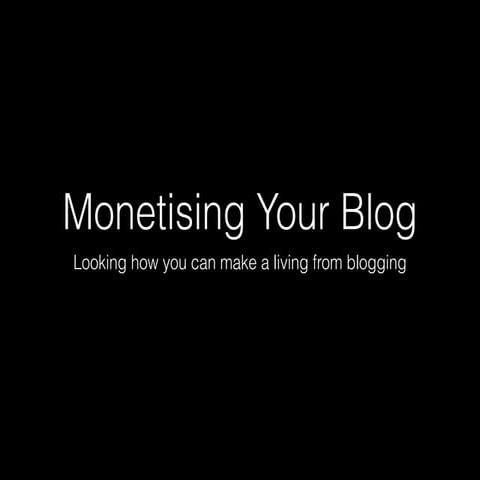 Monetising Your Website