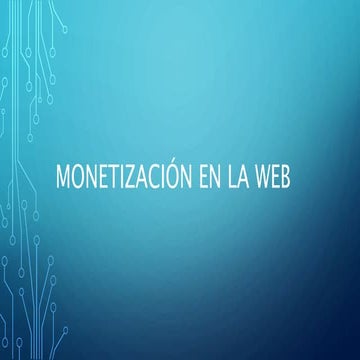 Monetizacion en la web