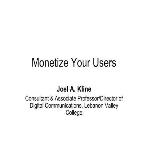 Monetize your assets
