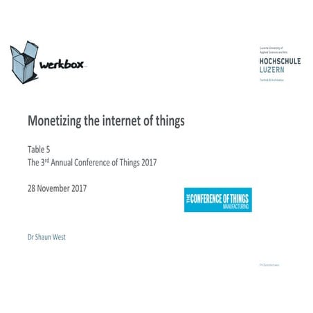 Monetizing the internet of things