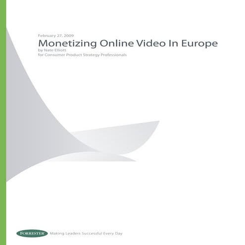 Monetizing online video in europe
