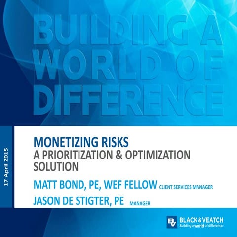 Monetizing Risks - A Prioritization & Optimization Solution