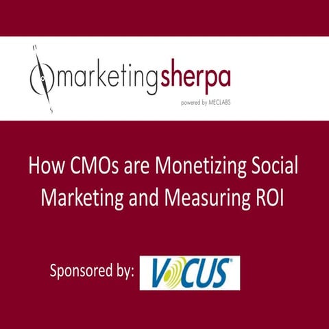 Monetizing Social Marketing And Measuring Roi