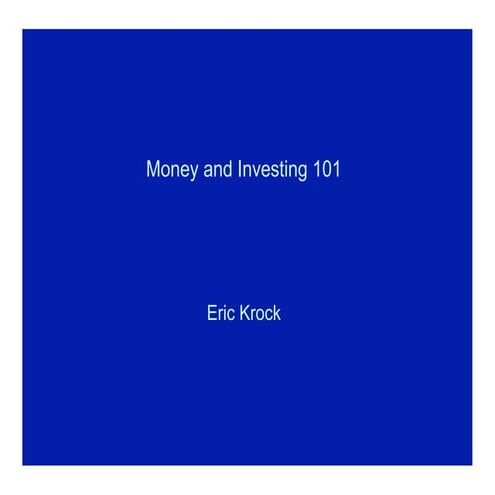 Money And Investing 101 Pdf