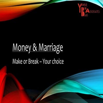 Money and marriage