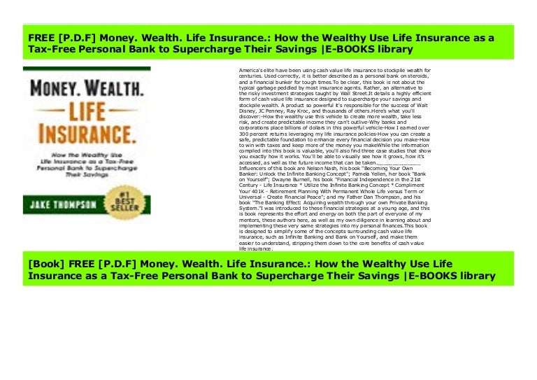 FREE [P.D.F] Money. Wealth. Life Insurance. How the