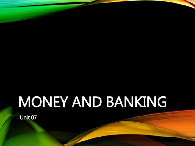 Money and banking