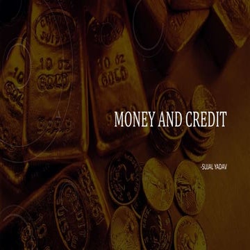 Money and credit cbse class 10 | PPTX