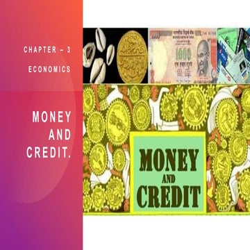 Money and credit class 10