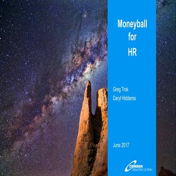 Analytics - Moneyball for hr   June 2017