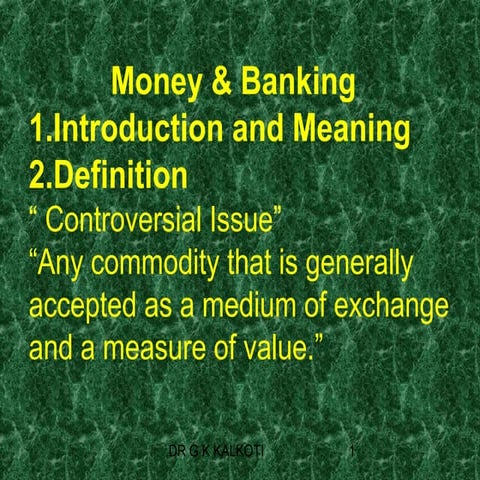Money & banking