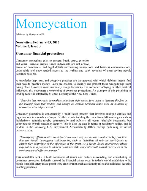 Consumer financial protections