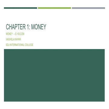 Money concept and its functions