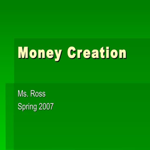 Money creation