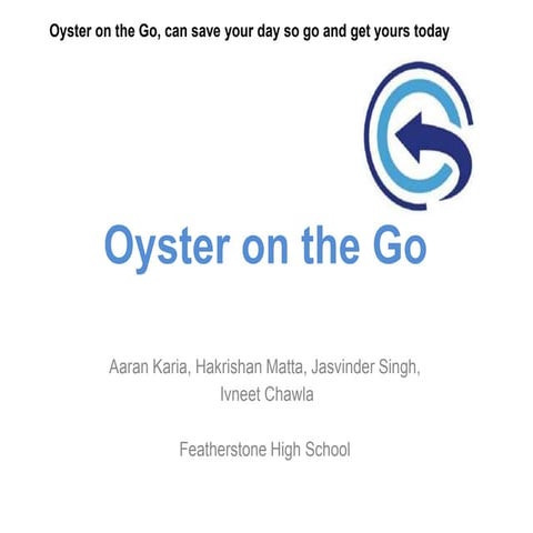 Money Winner AFGA 2012 - Oyster on the Go