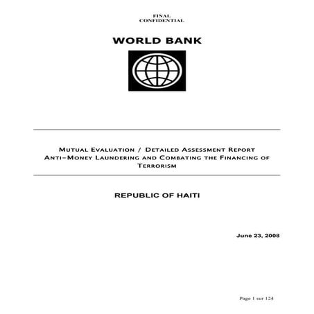 Rapport d'évaluation mutuelle d'Haïti