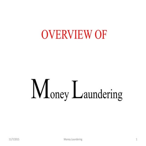 Money laundering