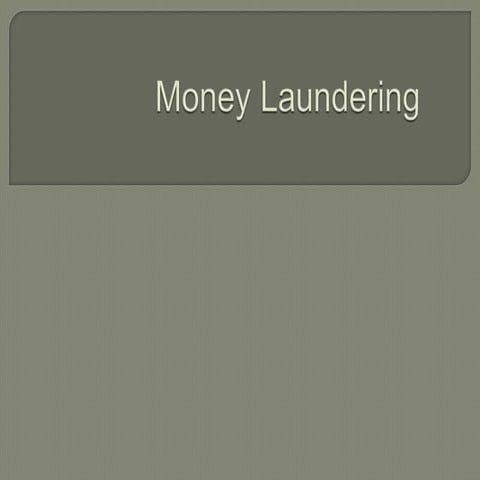 Money laundering