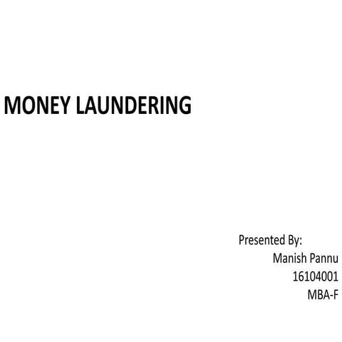 Money laundering ppt